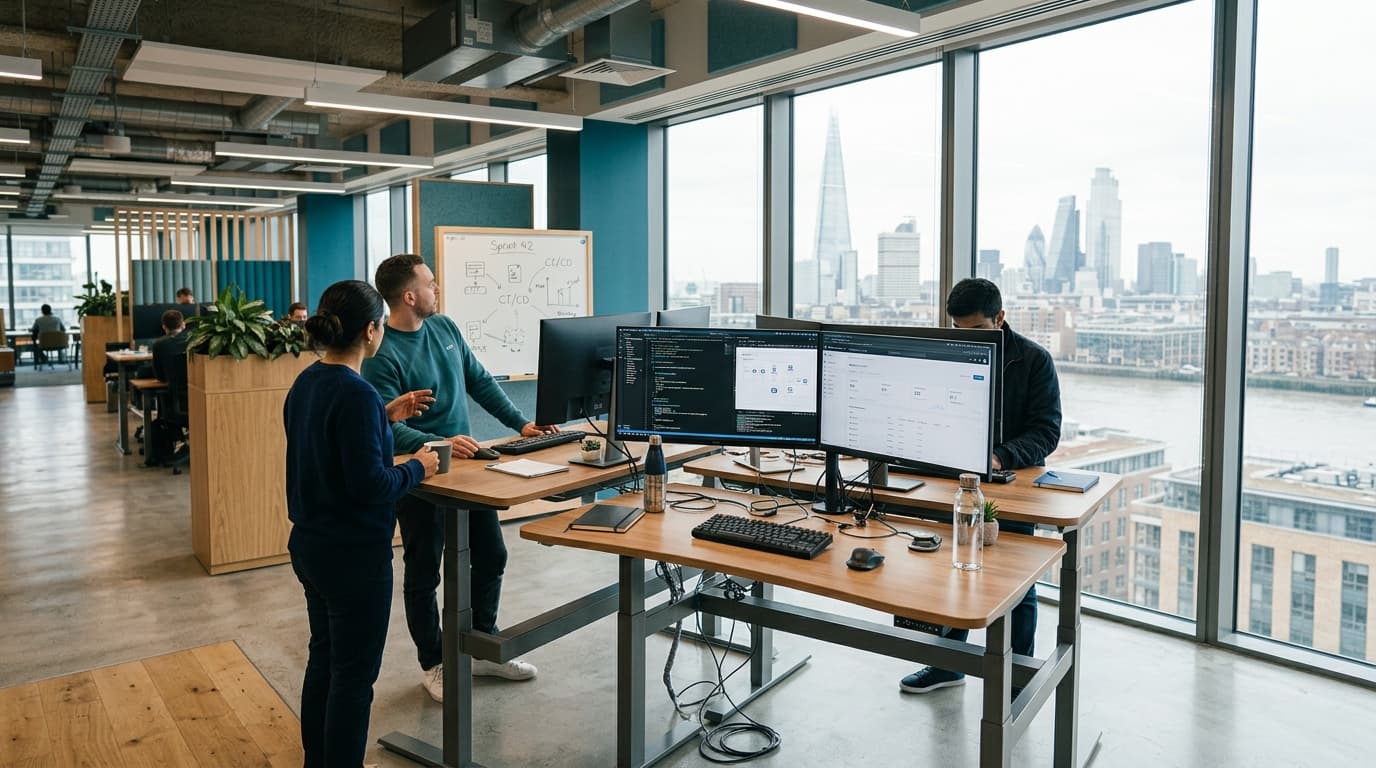One0 development team collaborating on a client project in London